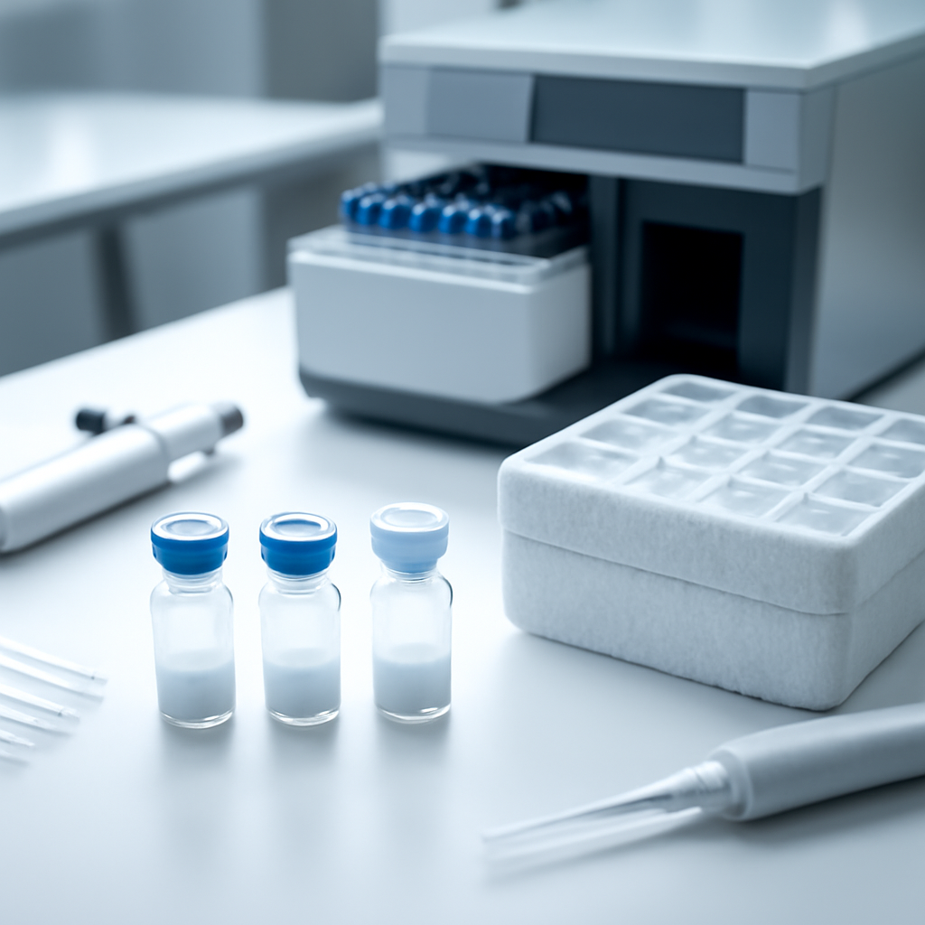 Peptide research workflow in lab setting