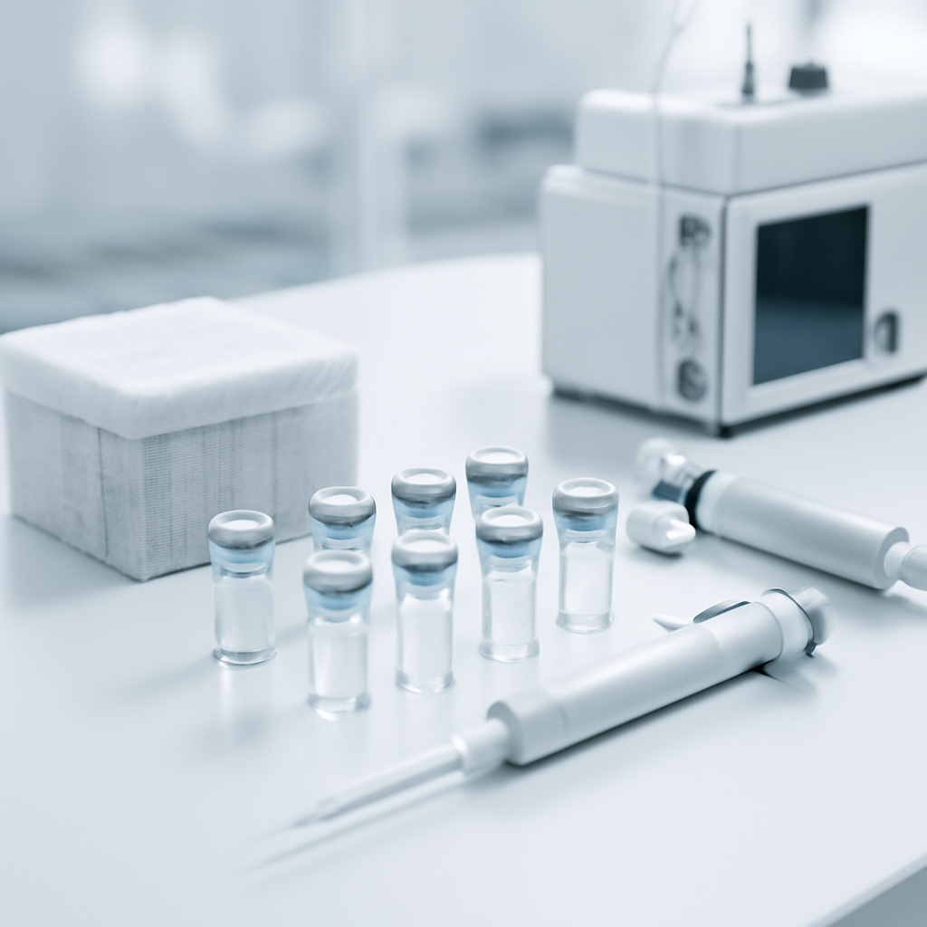Peptide research workflow in lab setting