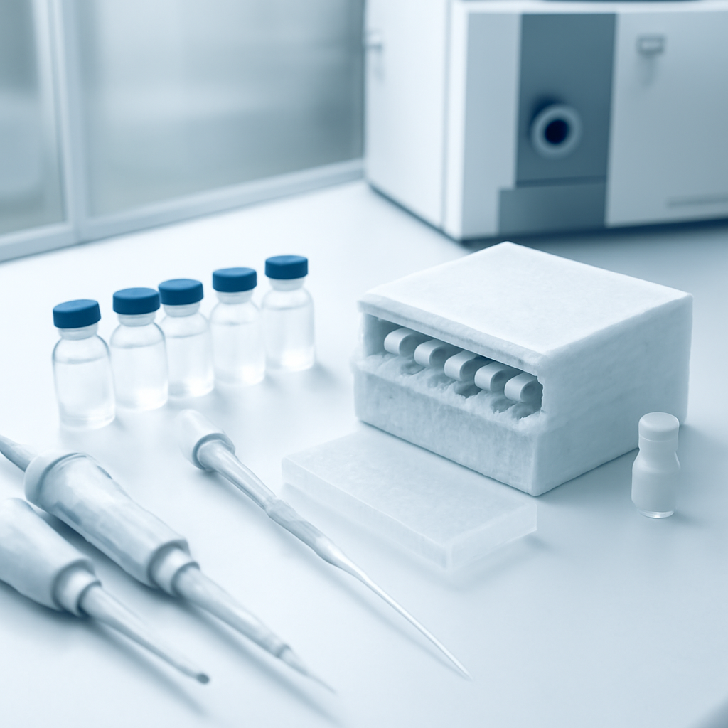 Peptide research workflow in lab setting