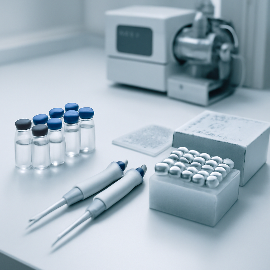 Peptide research workflow in lab setting