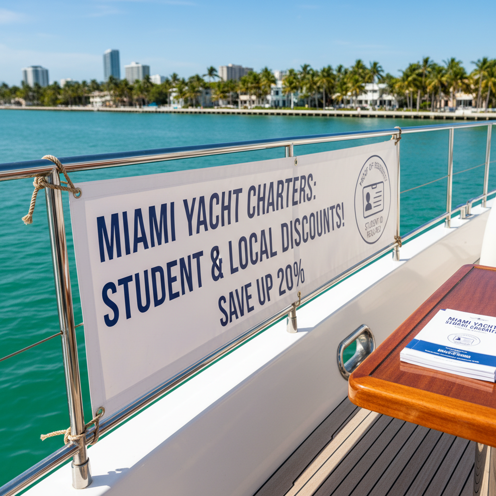 Miami Yacht Charters: Descuentos para Estudiantes y Locales - Prueba Requerida para Mayores Ahorros | Reservar