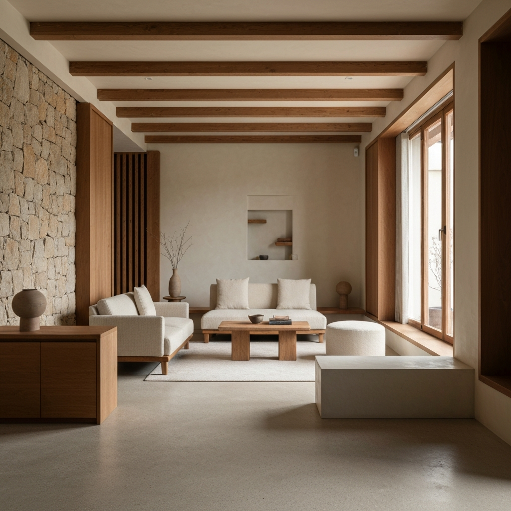 Thiết kế nội thất Wabi Sabi Japandi 1